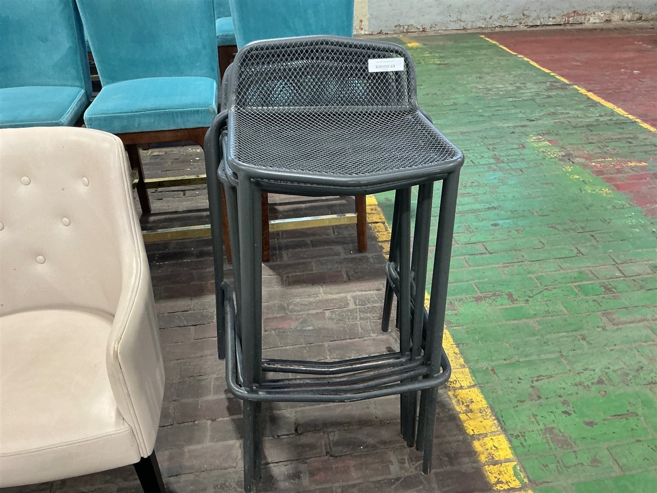 High Chairs, Metal, Quantity of 5