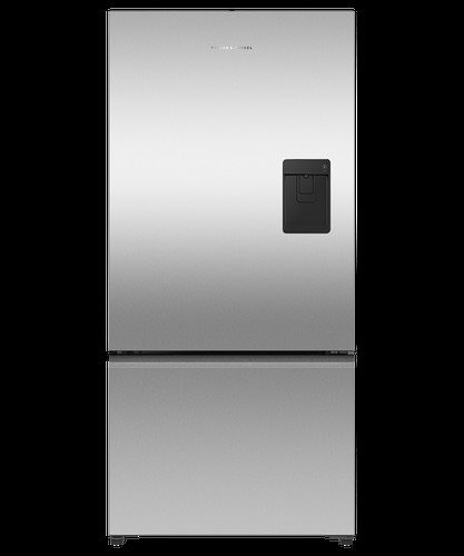 Fisher & Paykel 515L Series 5 Bottom Mount Refrigerator Freezer with Ice & Water, Stainless Steel, Model Number: RF505BRNUX1 - RRP $2,599