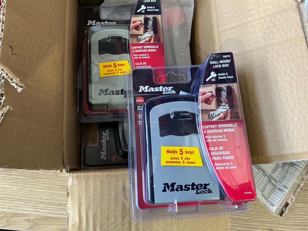 Wall Mount Lock Box - Key Storage- Quantity of 4