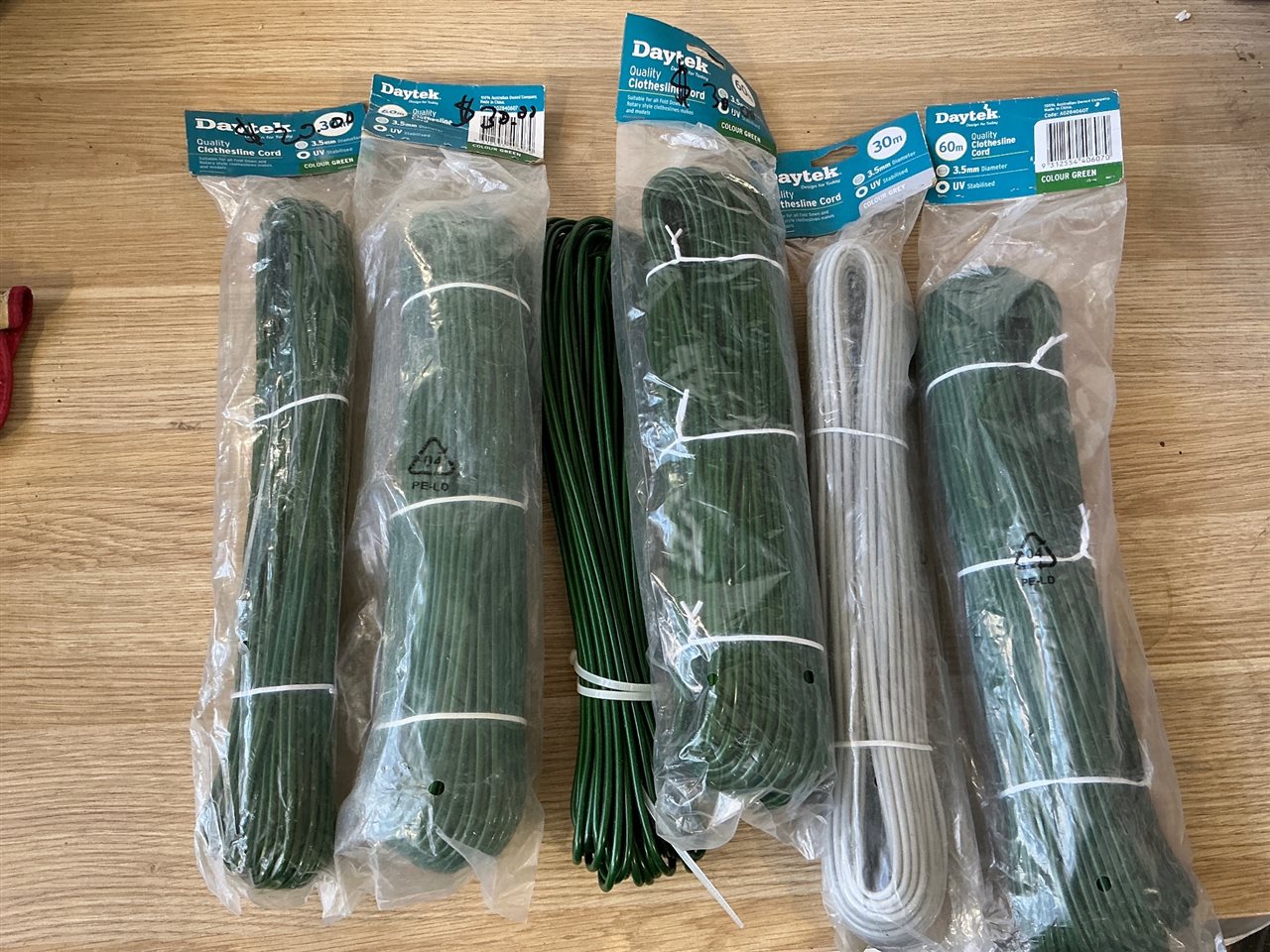 Clothes Line Cord - Quantity of 6 - Various Lengths
