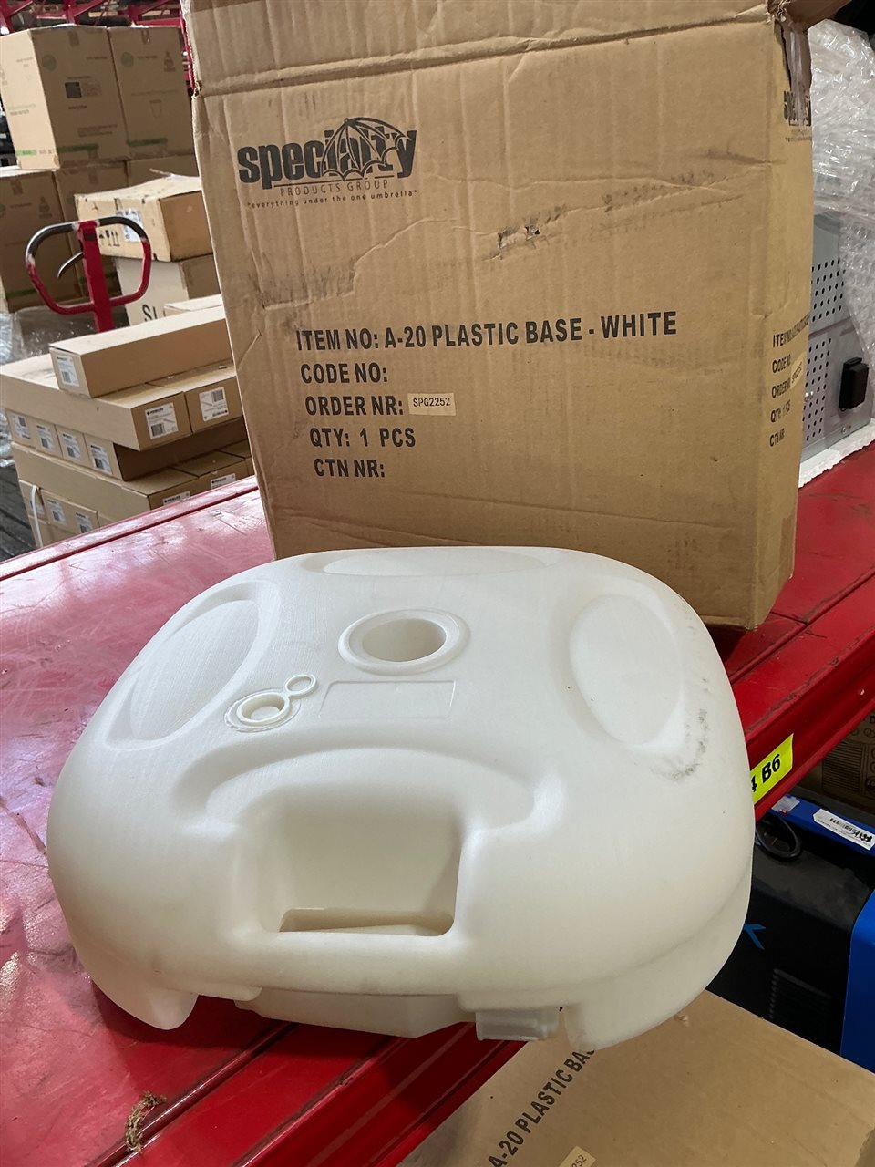 Umbrella Plastic Base - White (Fill with Water ) - Sold Per Each