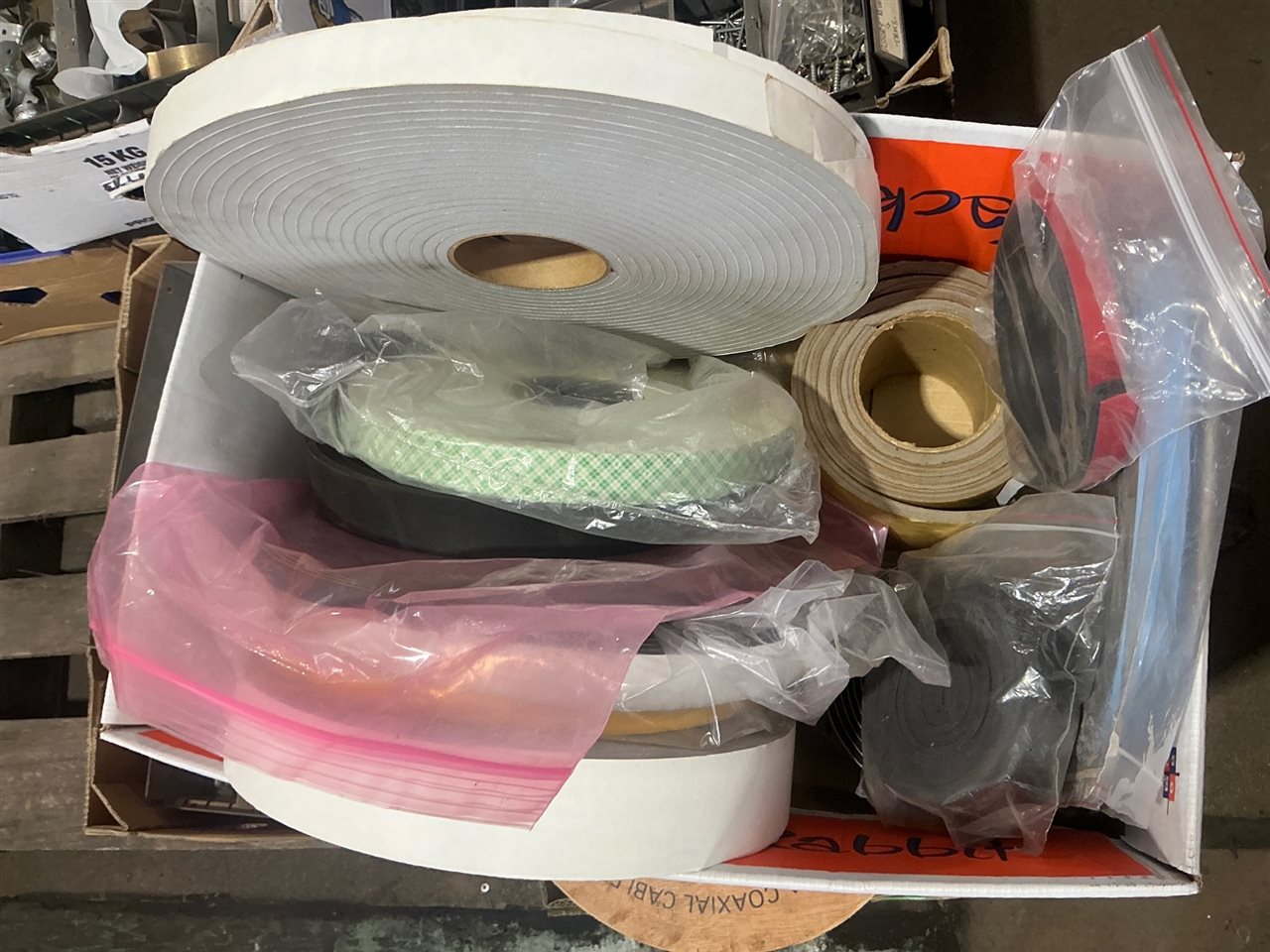 Box of Sticky Back Tape / Rubber