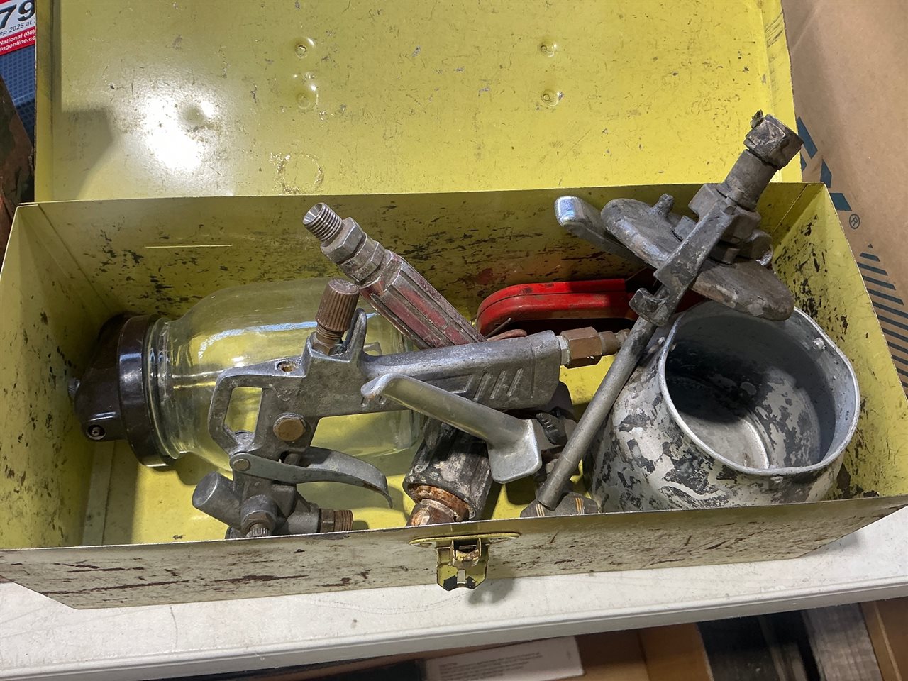 Quantity of 2 Tool Boxes with Spray Gun Parts