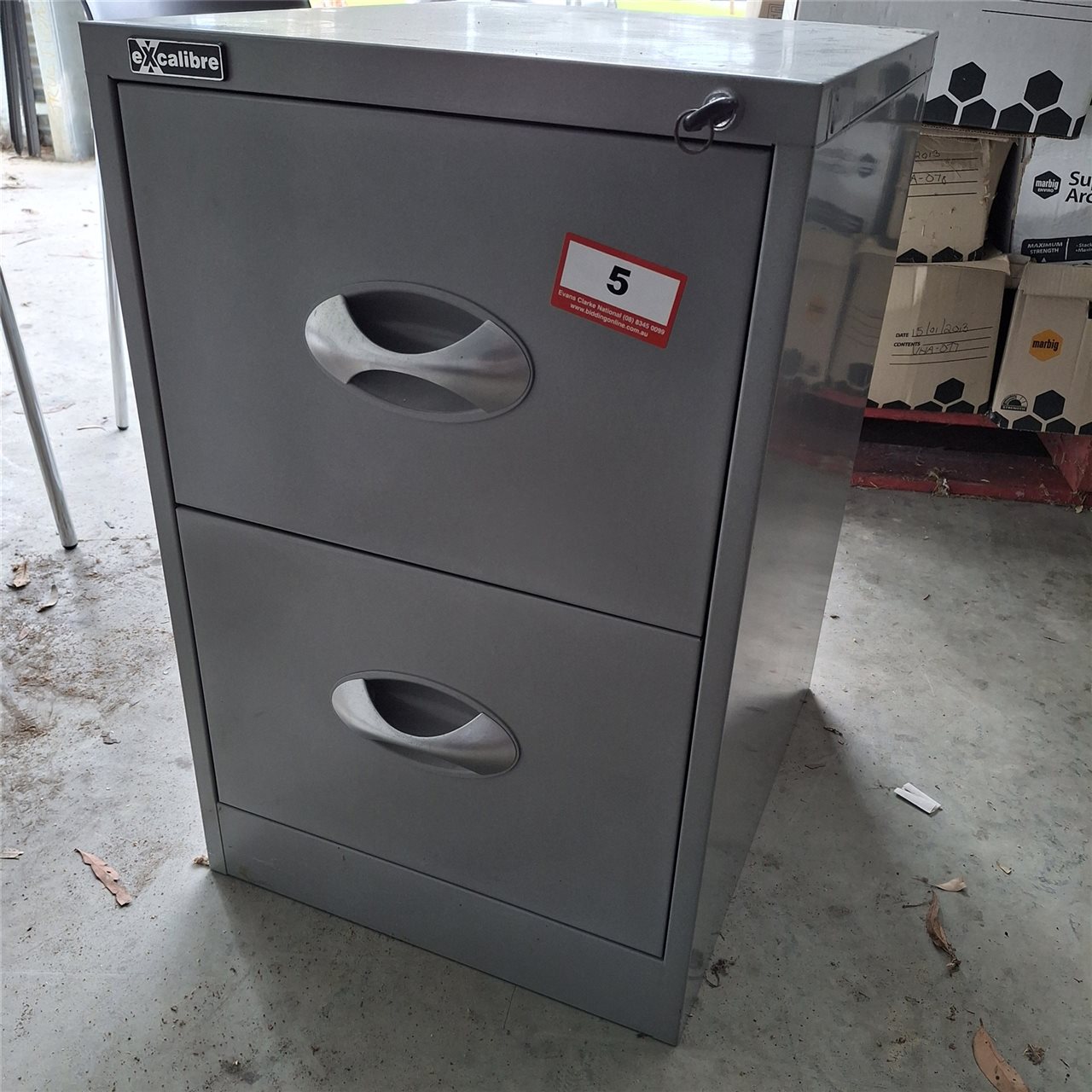 Steel Lockable 2 Drawer Filing Cabinet ( Collect From Victor Harbor )