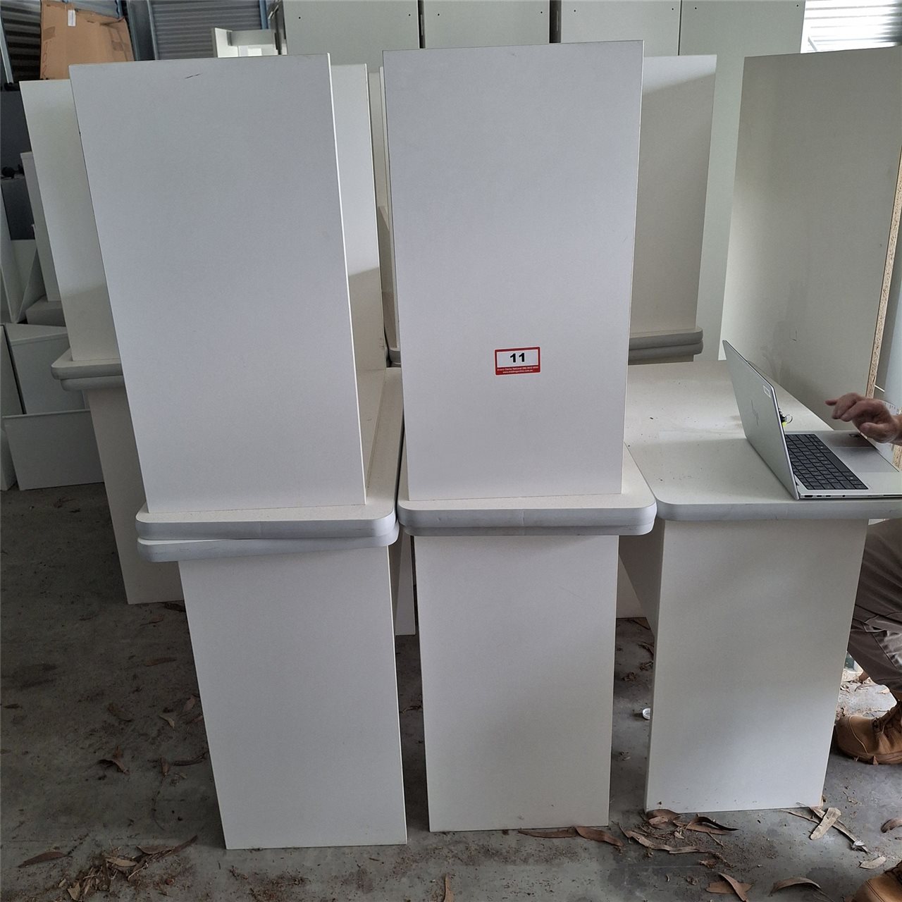 White Melamine Training Tables - Quantity.of 12  ( Collect From Victor Harbor )