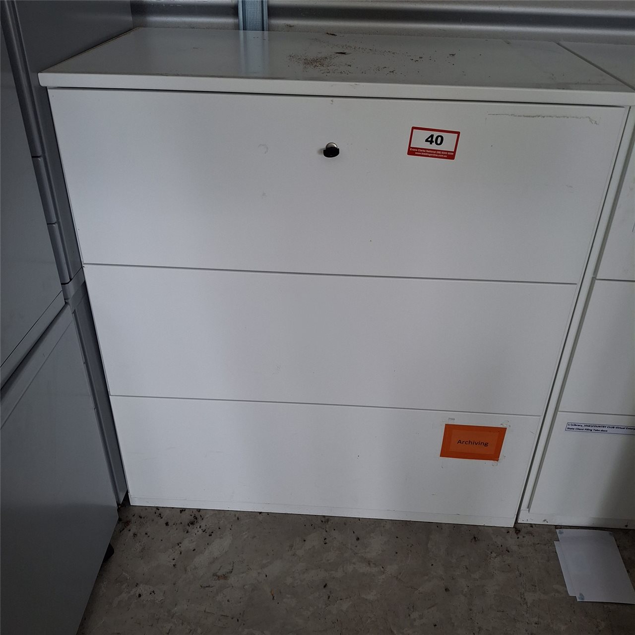 Steel 3 Double Width Drawer Filing Cabinet   -( Collect From Victor Harbor )
