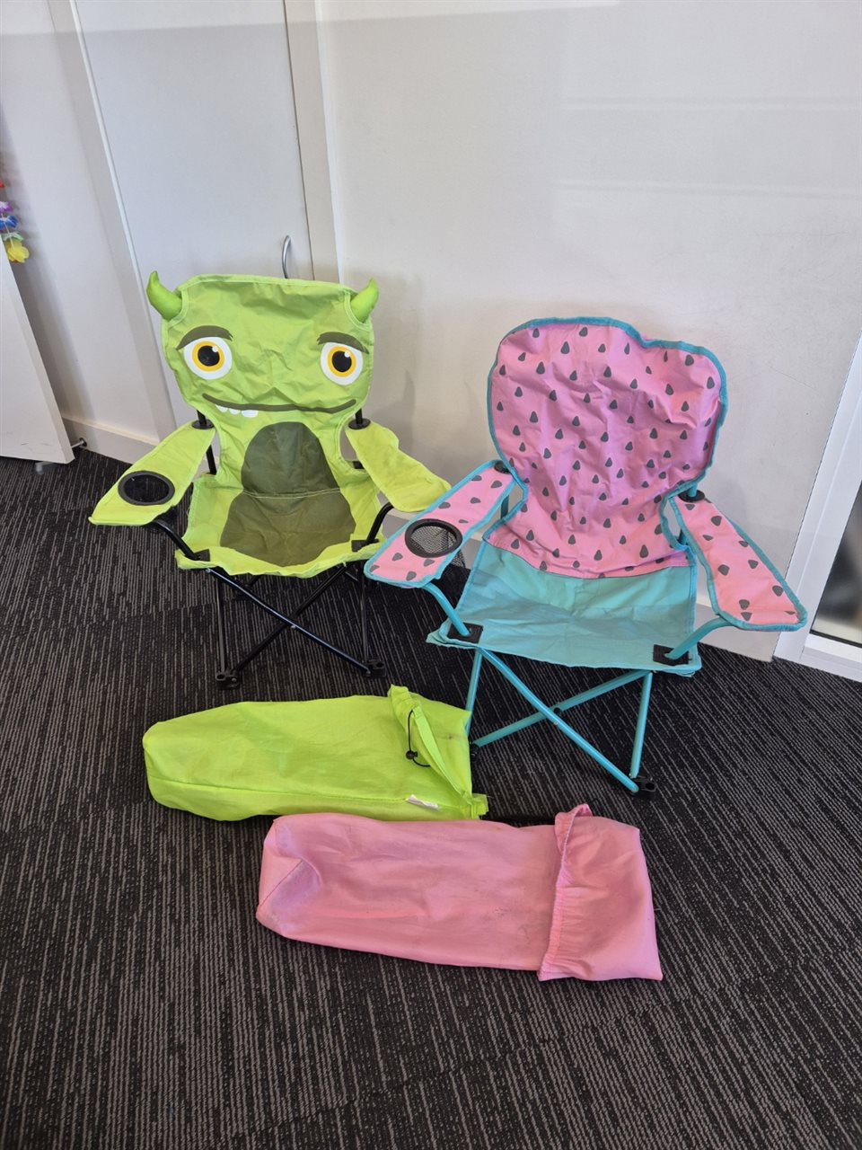 Quantity.of 2 Childrens Folding Camp Chairs  (Collect From Greenfields )
