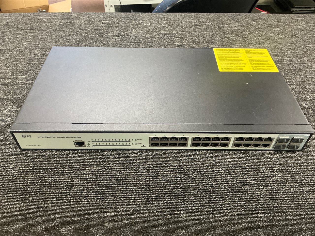 FS S1400-24T4F 24-Port Gigabit PoE+ Managed Switch with 4x SFP