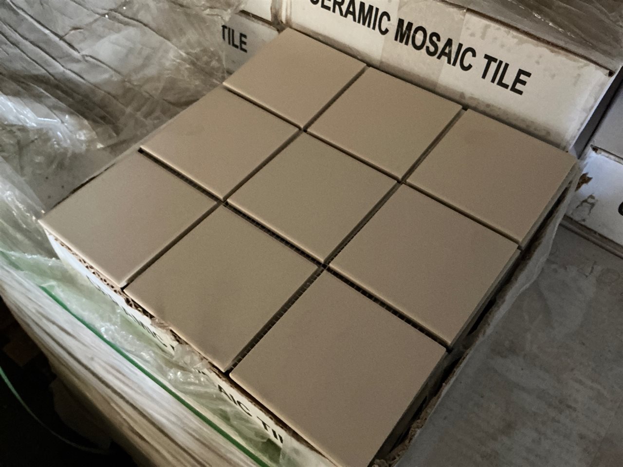 Cream Mosaic Tile, 300 x 300, 11 Per Box, 99 Boxes, 98.01 SQM Approx. IRP $4,901