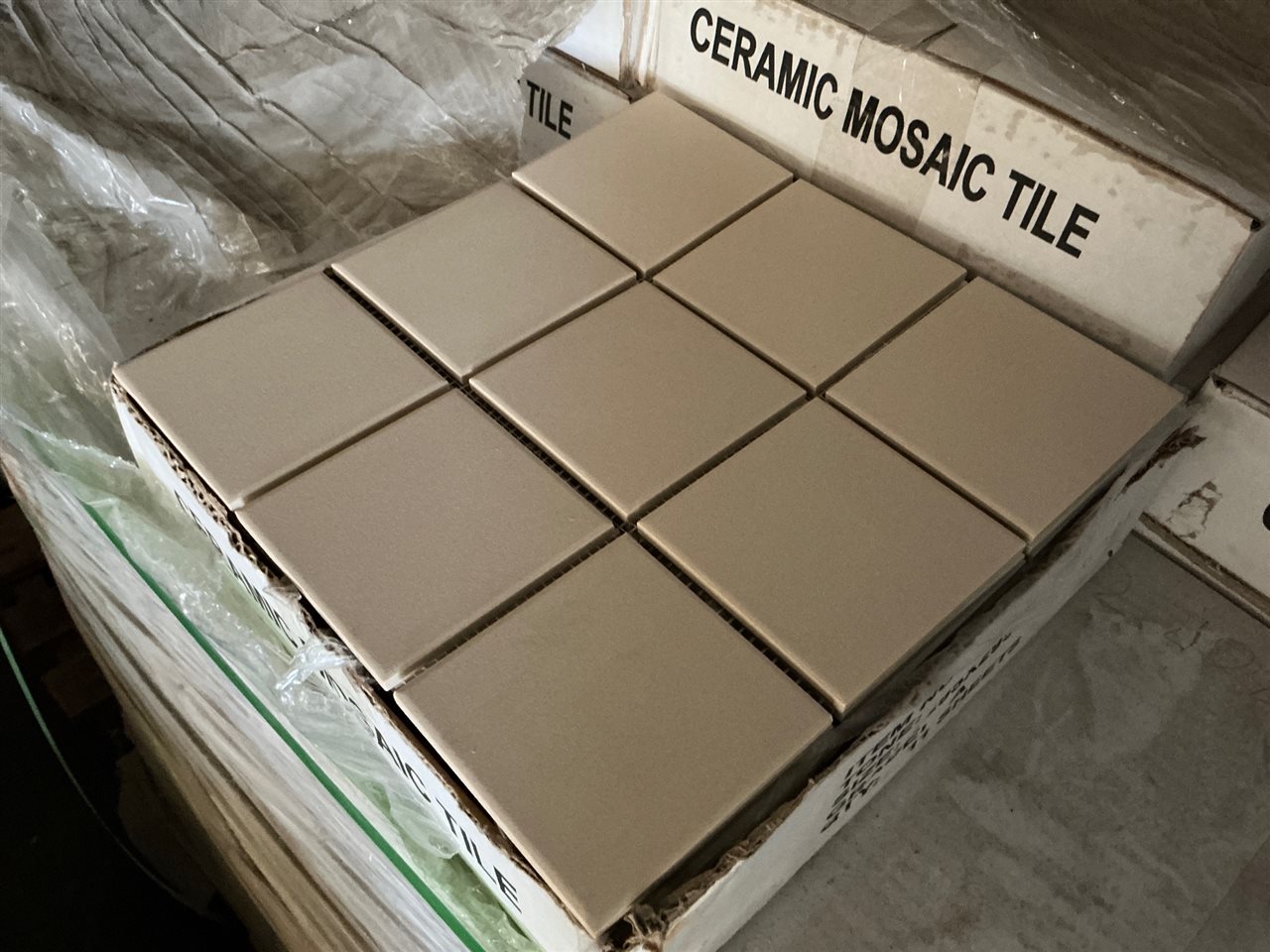 Cream Mosaic Tile, 300 x 300, 11 Per Box, 96 Boxes, 95.04 SQM Approx. IRP $4,752