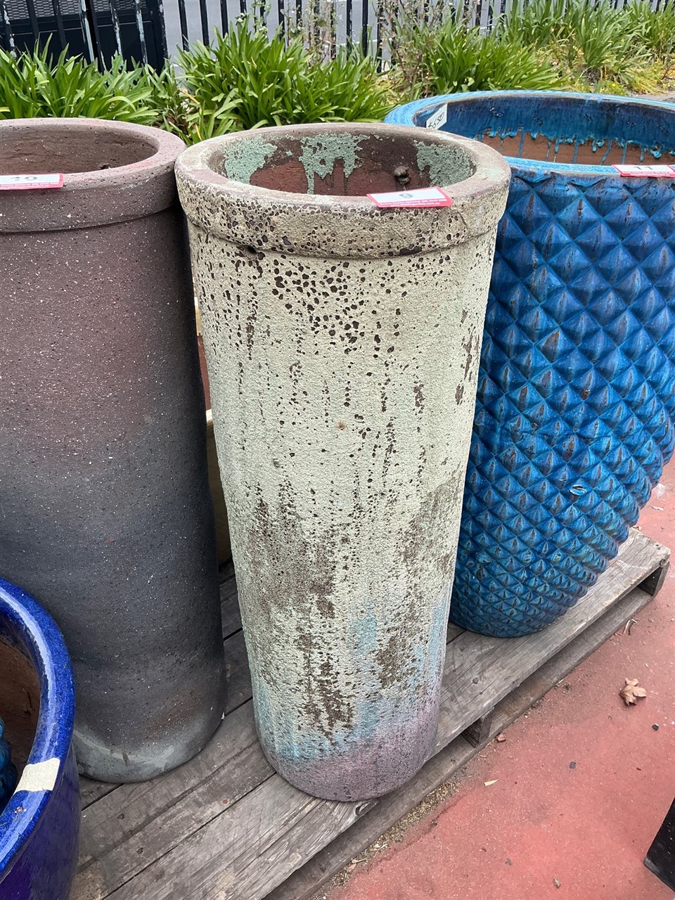 Tall Cylinder Pot, Rustic Speckled Finish, 380mm Diameter x 1060mm High