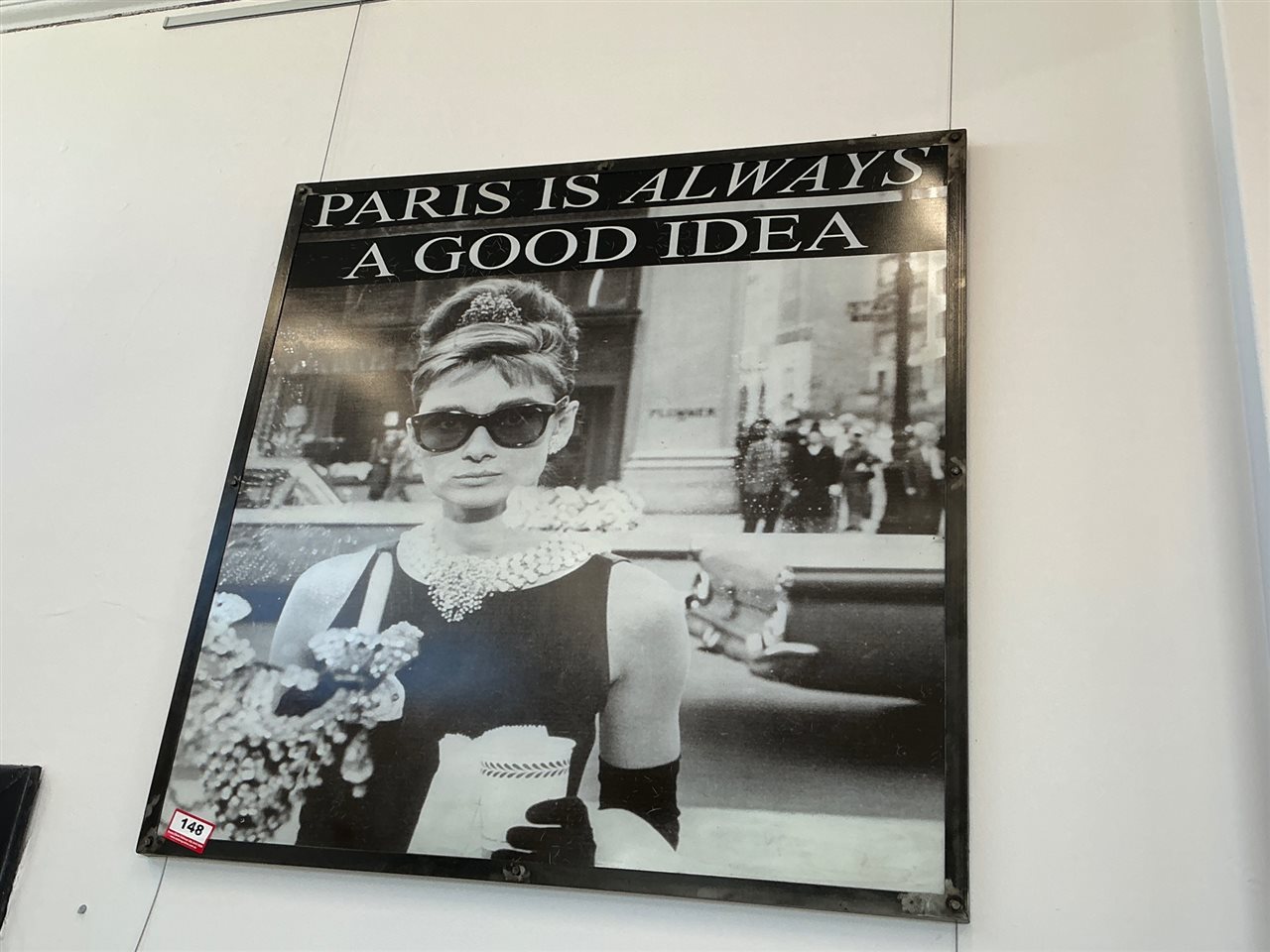 Large Framed Print, Paris Is Always A Good Idea, Black and White