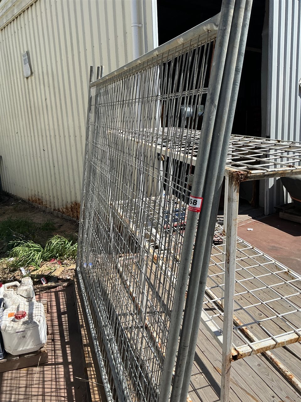 Approx 4 Galvanised Welded Mesh Fence Panels