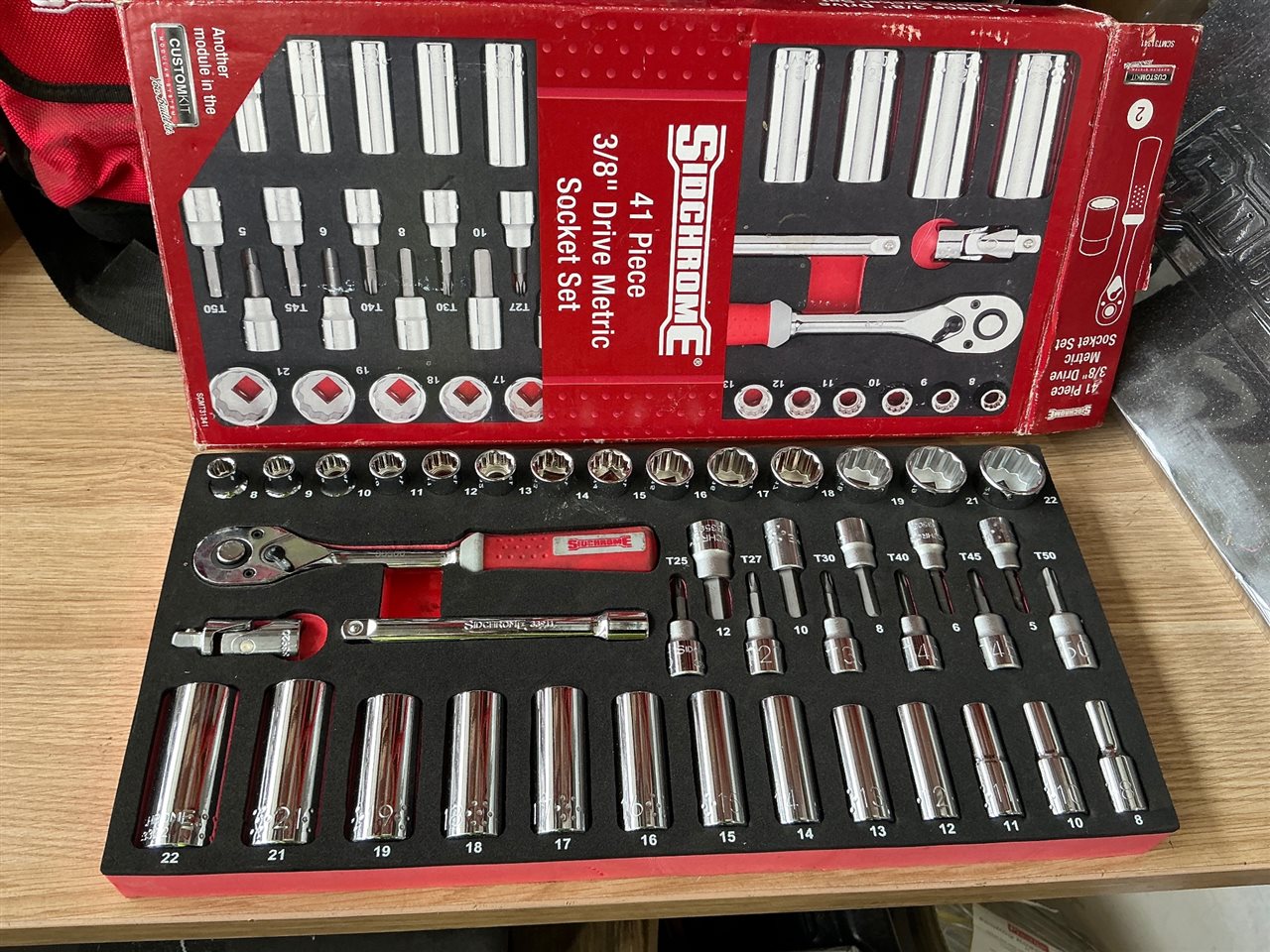 Sidchrome 41 PCE.Socket Set - 3/8” Drive - Metric