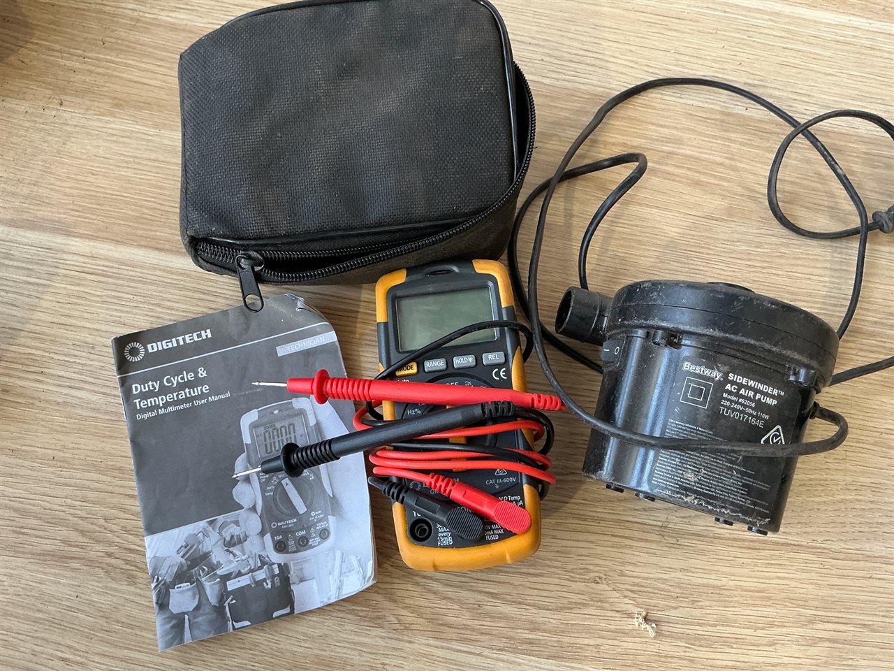 Digitech Digital Multi Meter and AC Air Pump