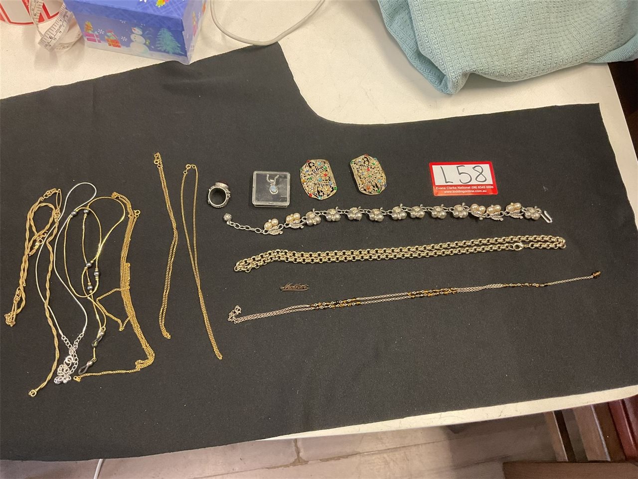 Opal Pendant, Bracelet, Gilded Chains Etc