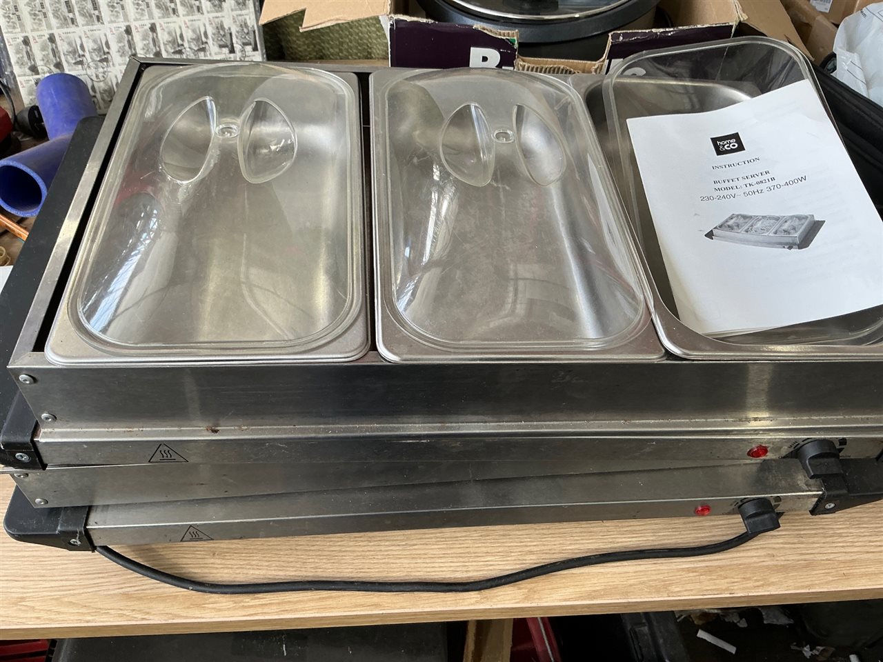 Buffet Food Warmers - Quantity of 2 and Rice Maker