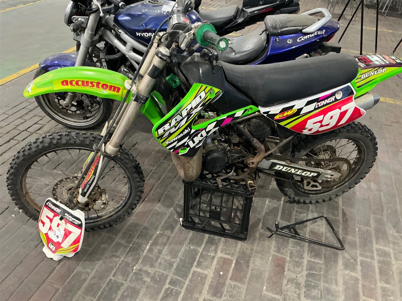 Kawasaki Motor Cross Motor Bike - Suit Offroad Use Only - Sold For Spares /Wrecking - Sold As Is