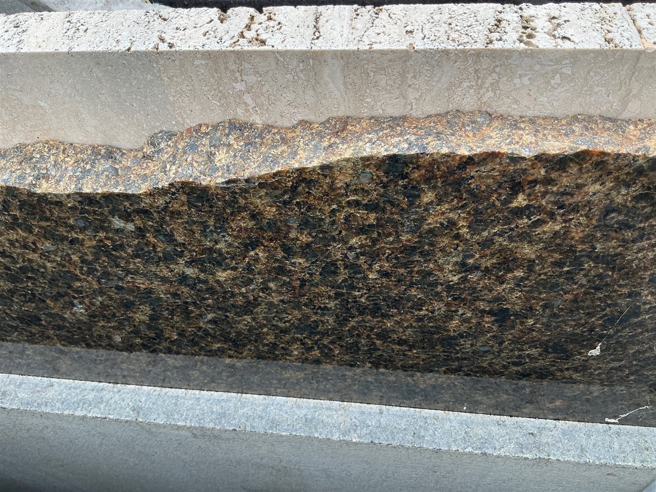 Granite Slab, Dark Green, 1150 x 900 x 30mm approx.