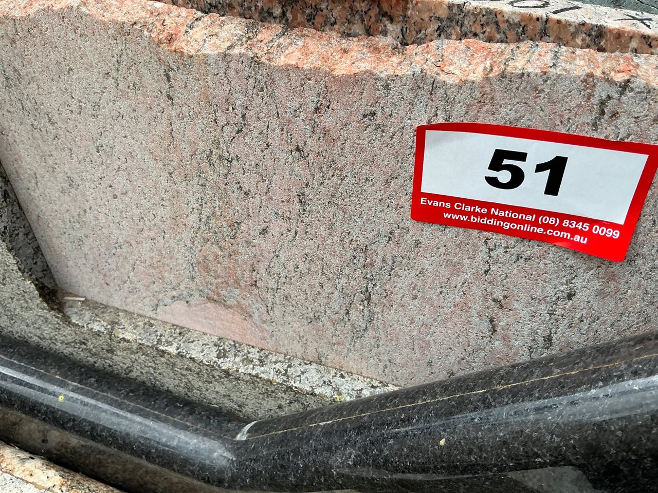 Granite Slab, Orange, 1300 x 900 x 20mm approx.