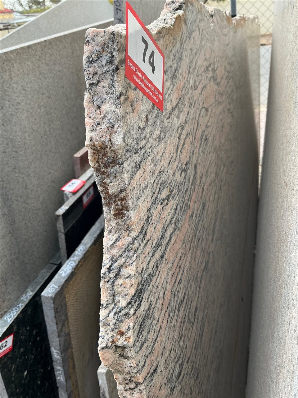 Granite Slab, Pink, 2400 x 1300 x 20mm approx.