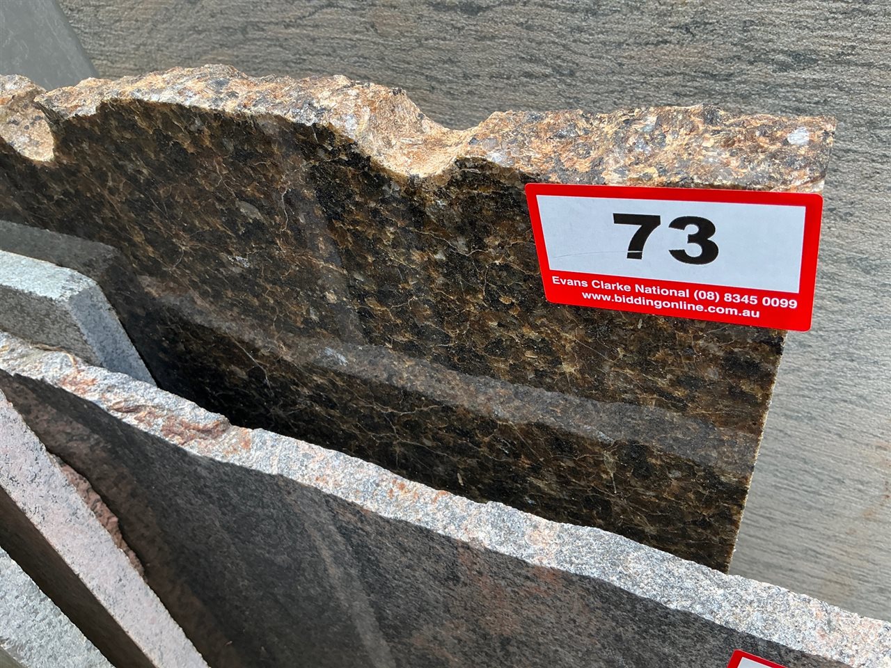 Granite Slab, Dark Green, 2000 x 800 x 30mm approx.