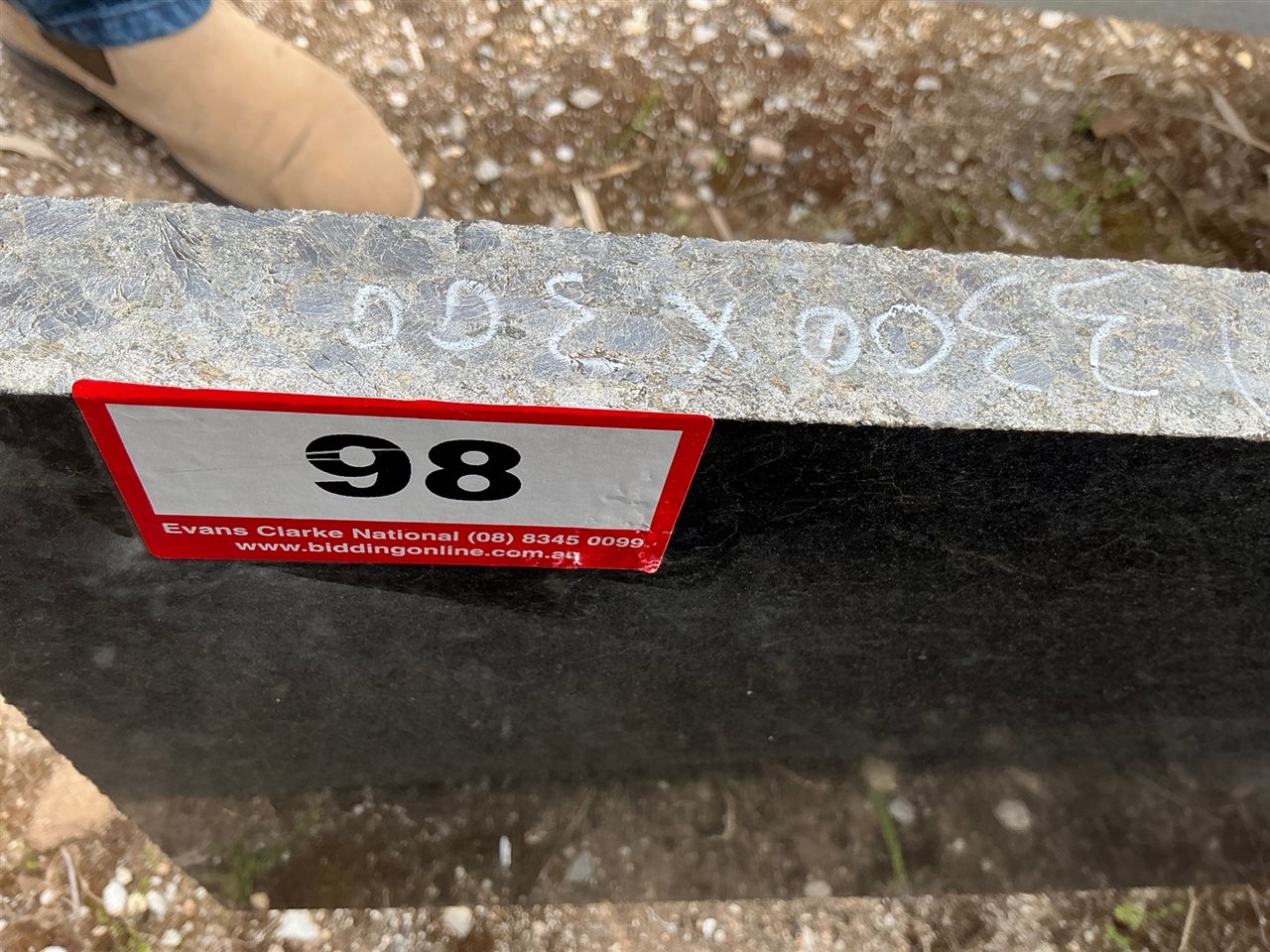 Granite Slab, Black, 3300 x 300 x 30mm approx.