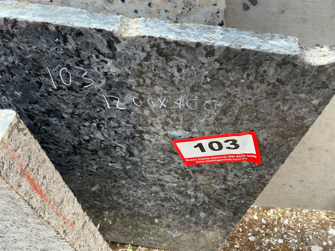 Granite Slab, Grey, 1200 x 450 x 20mm approx.
