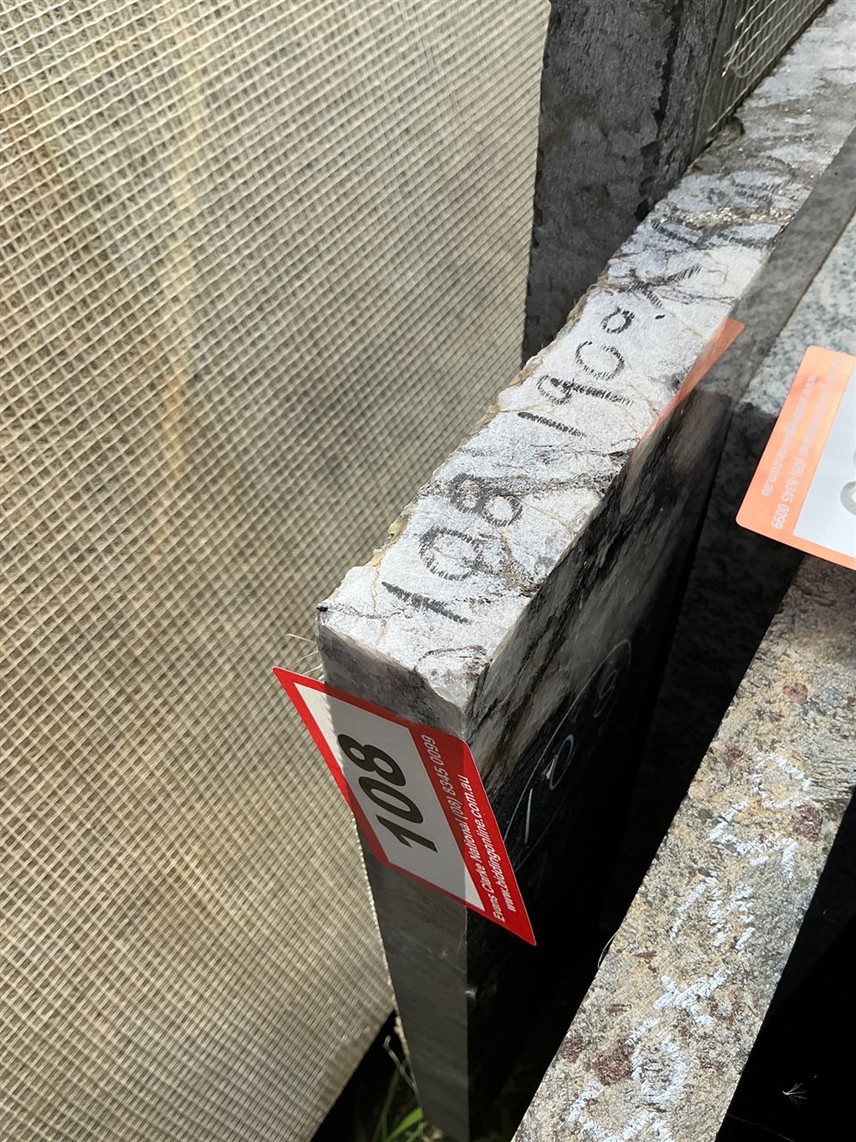 Granite Slab, Black/White, 1900 x 400 x 30mm approx.