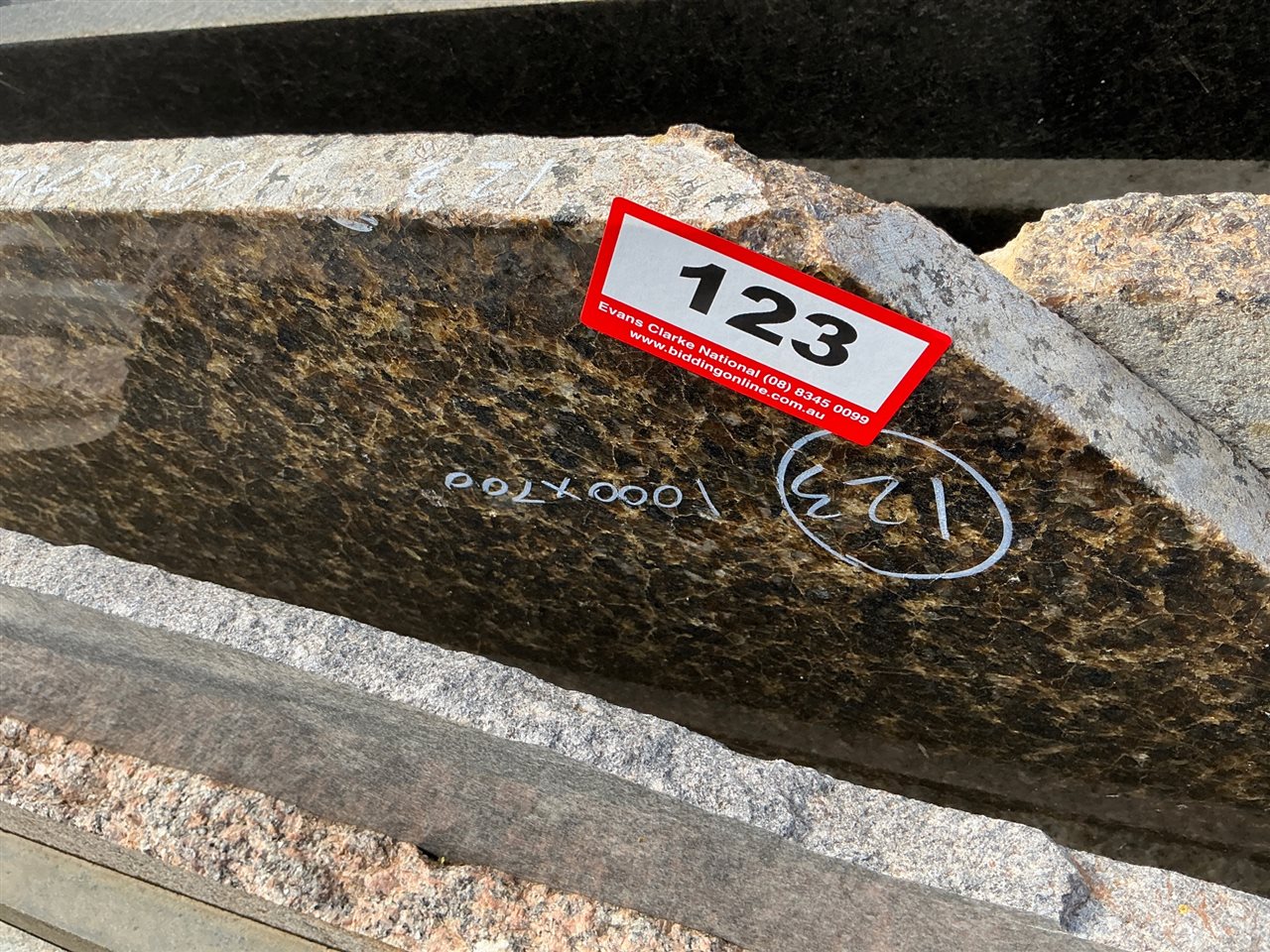Granite Slab, Olive, 1000 x 700 x 30mm approx.
