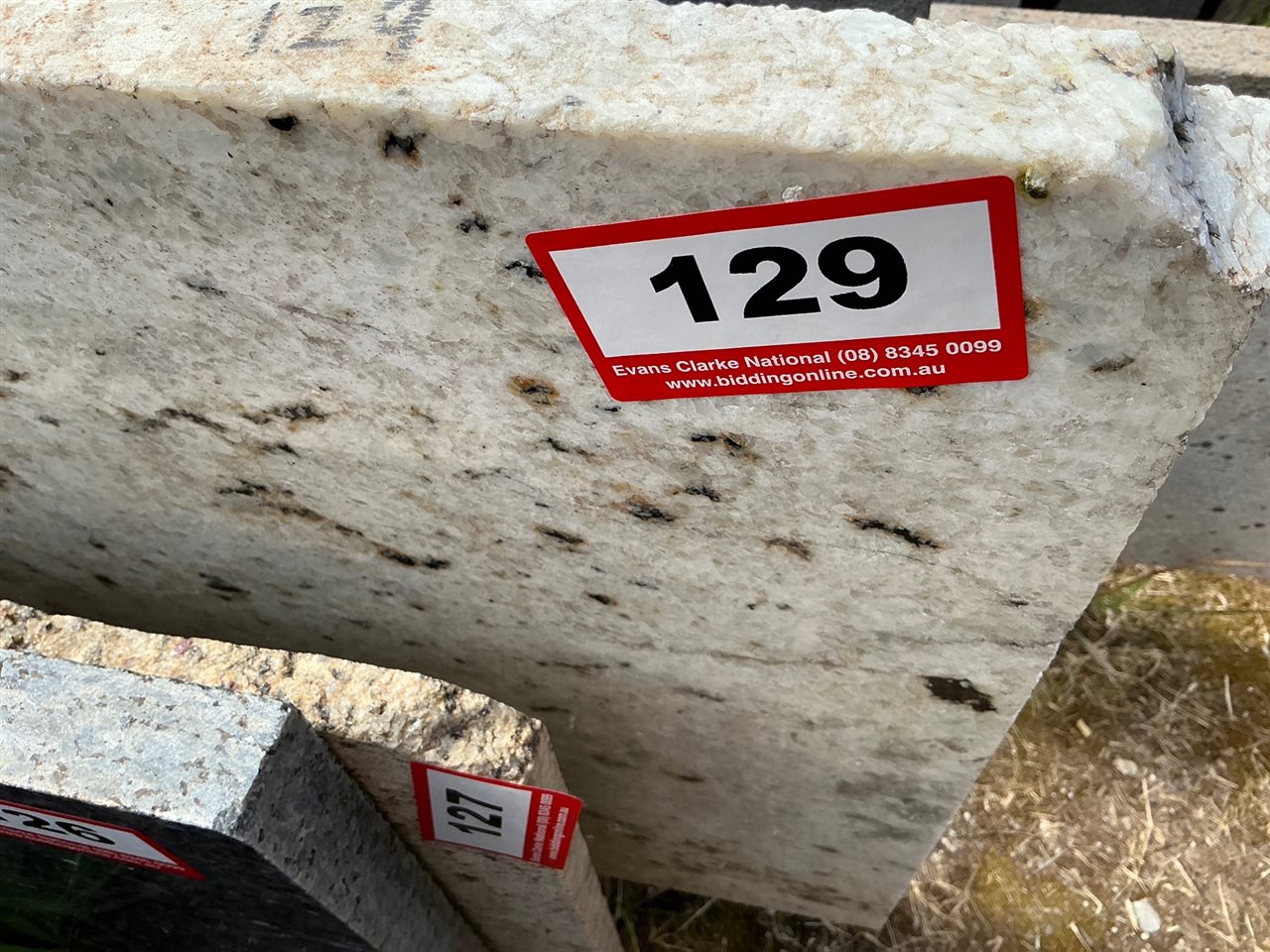 Granite Slab, White/Black, 3200 x 450 x 30mm approx.