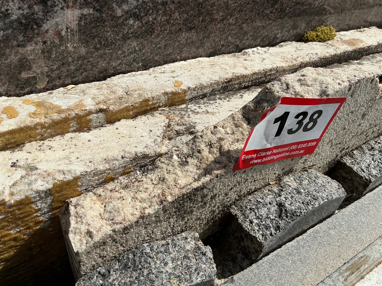Granite Slab, Cream, 1300 x 400 x 30mm approx.