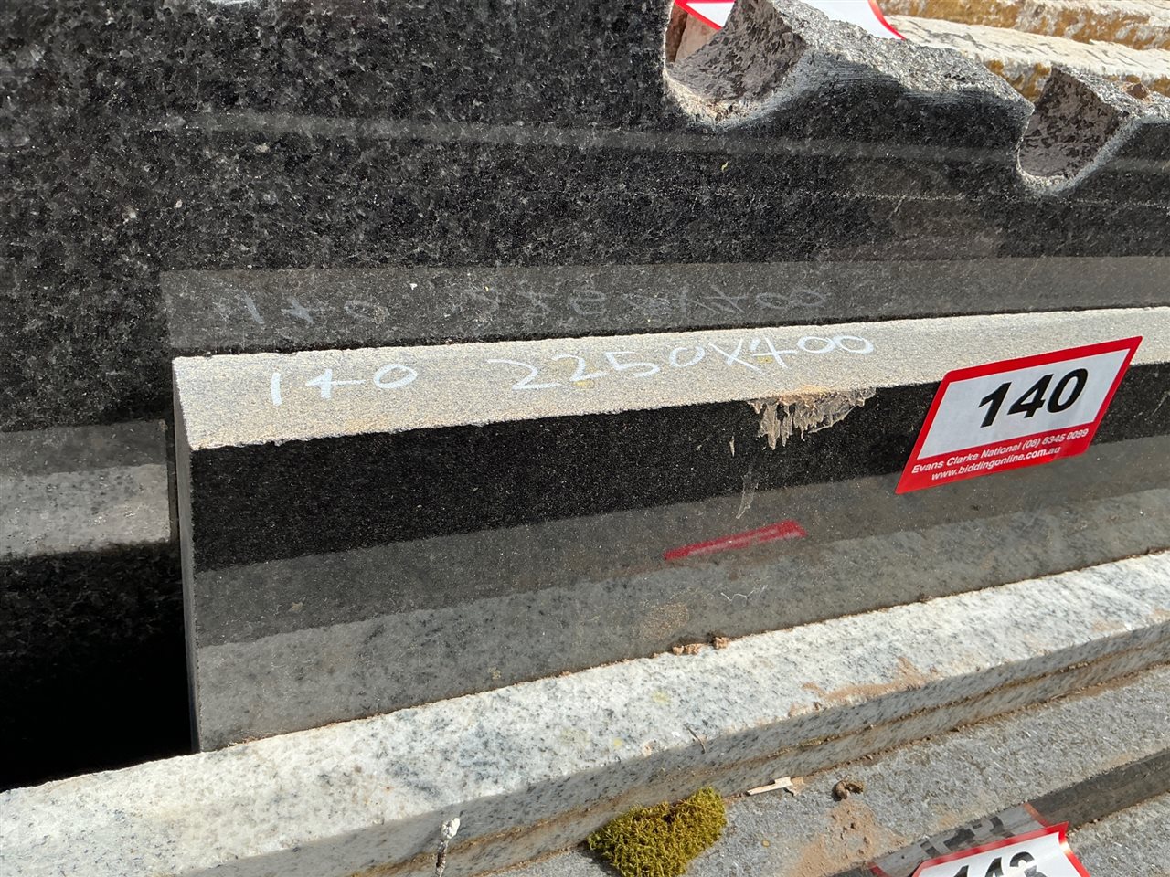 Granite Slab, Black, 2250 x 400 x 30mm approx.