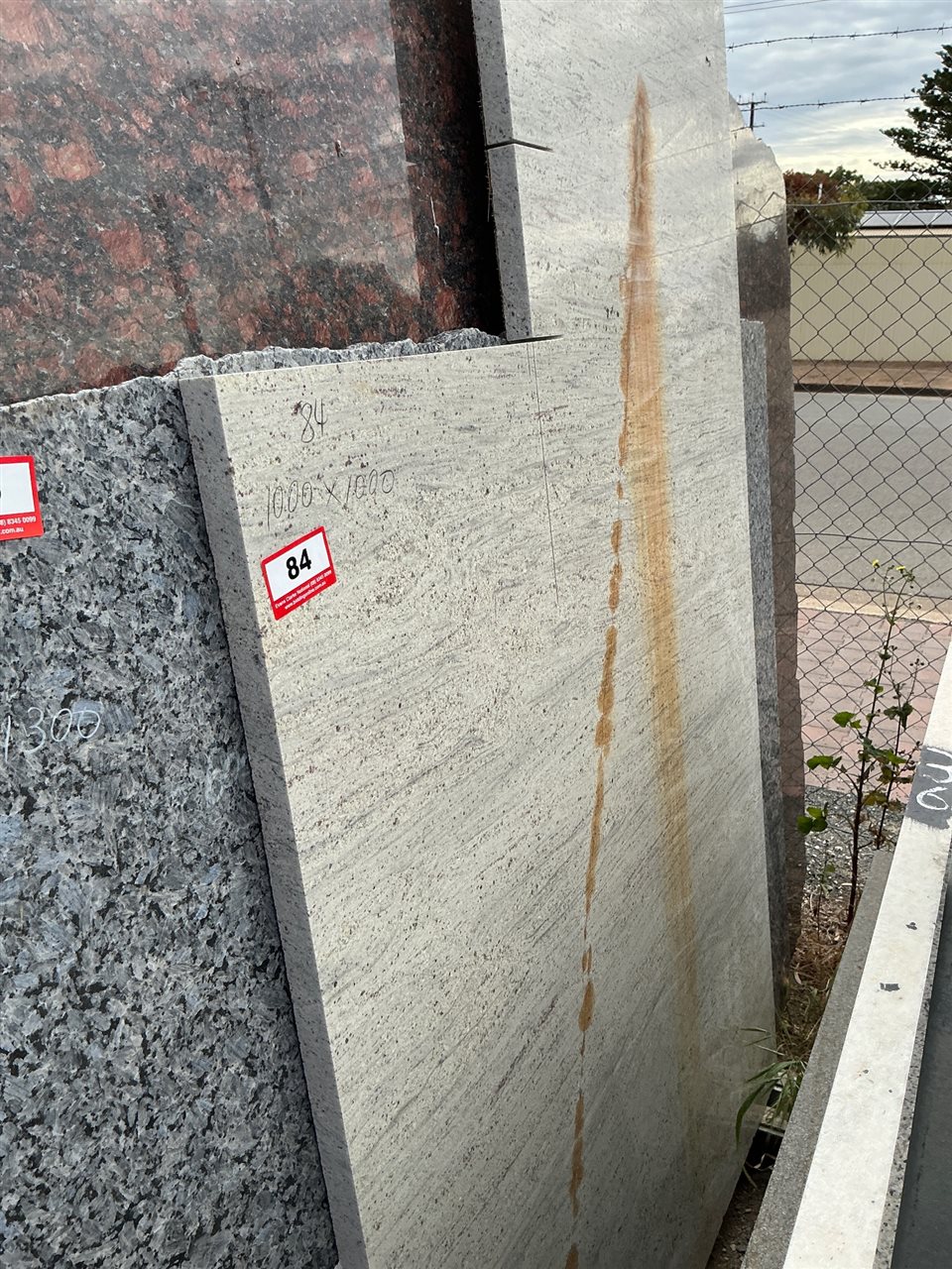 Granite Slab, White, 1000 x 1000 x 30mm approx.