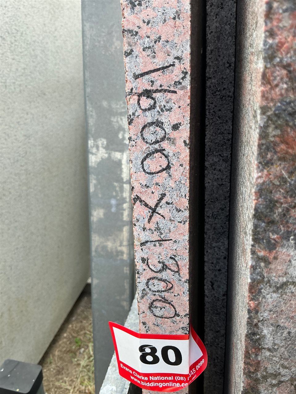 Granite Slab, Red/Orange, 1600 x 1300 x 30mm approx.