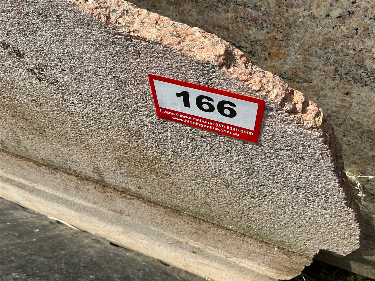 Granite Slab, Red/Black, 2000 x 550 x 20mm approx.