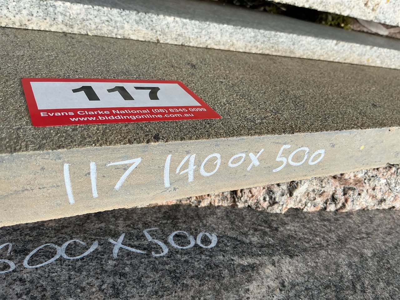 Granite Slab, Dark Green, 1400 x 500 x 30mm approx.