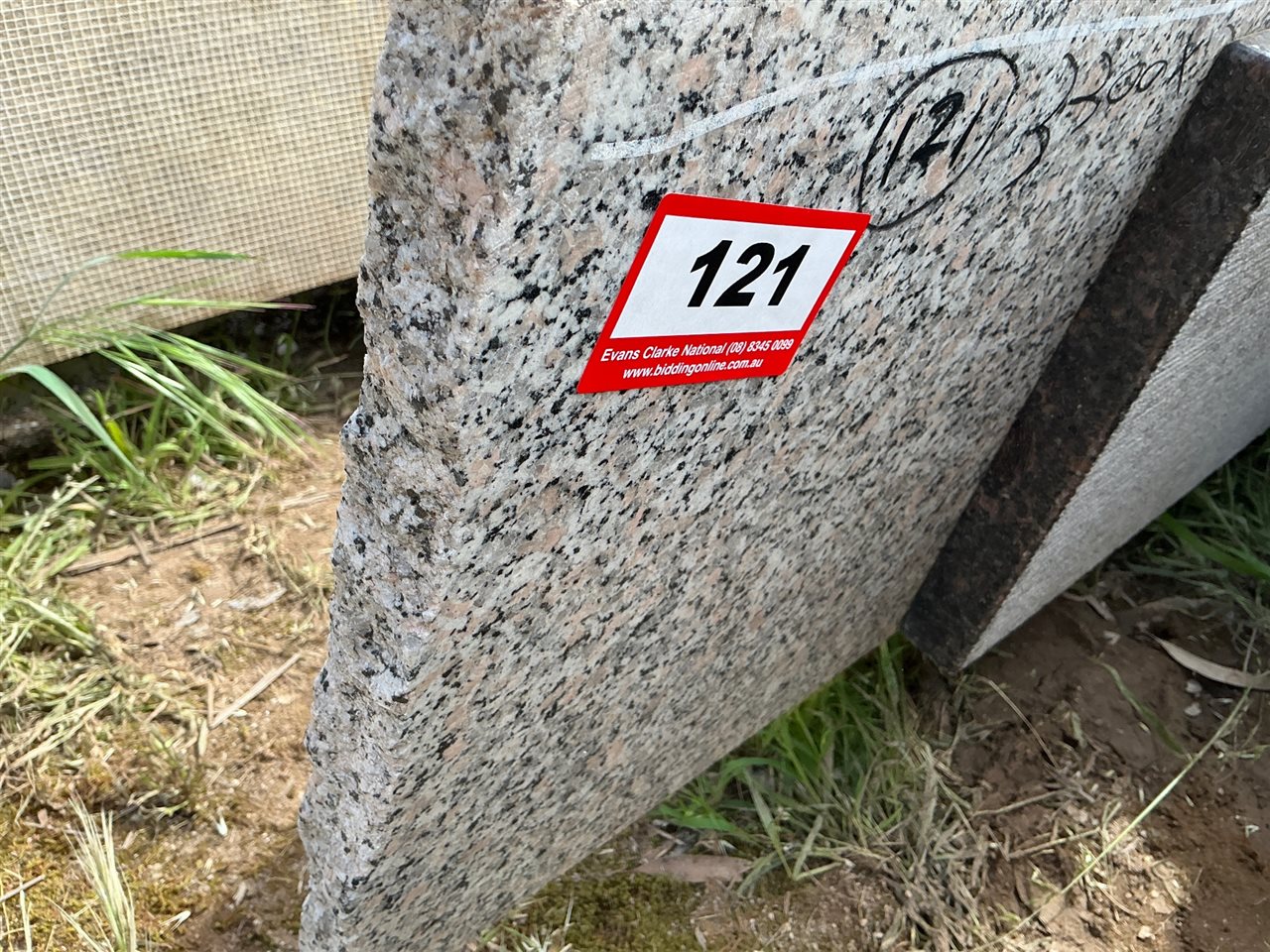 Granite Slab, White/Black, 3300 x 300 x 30mm approx.