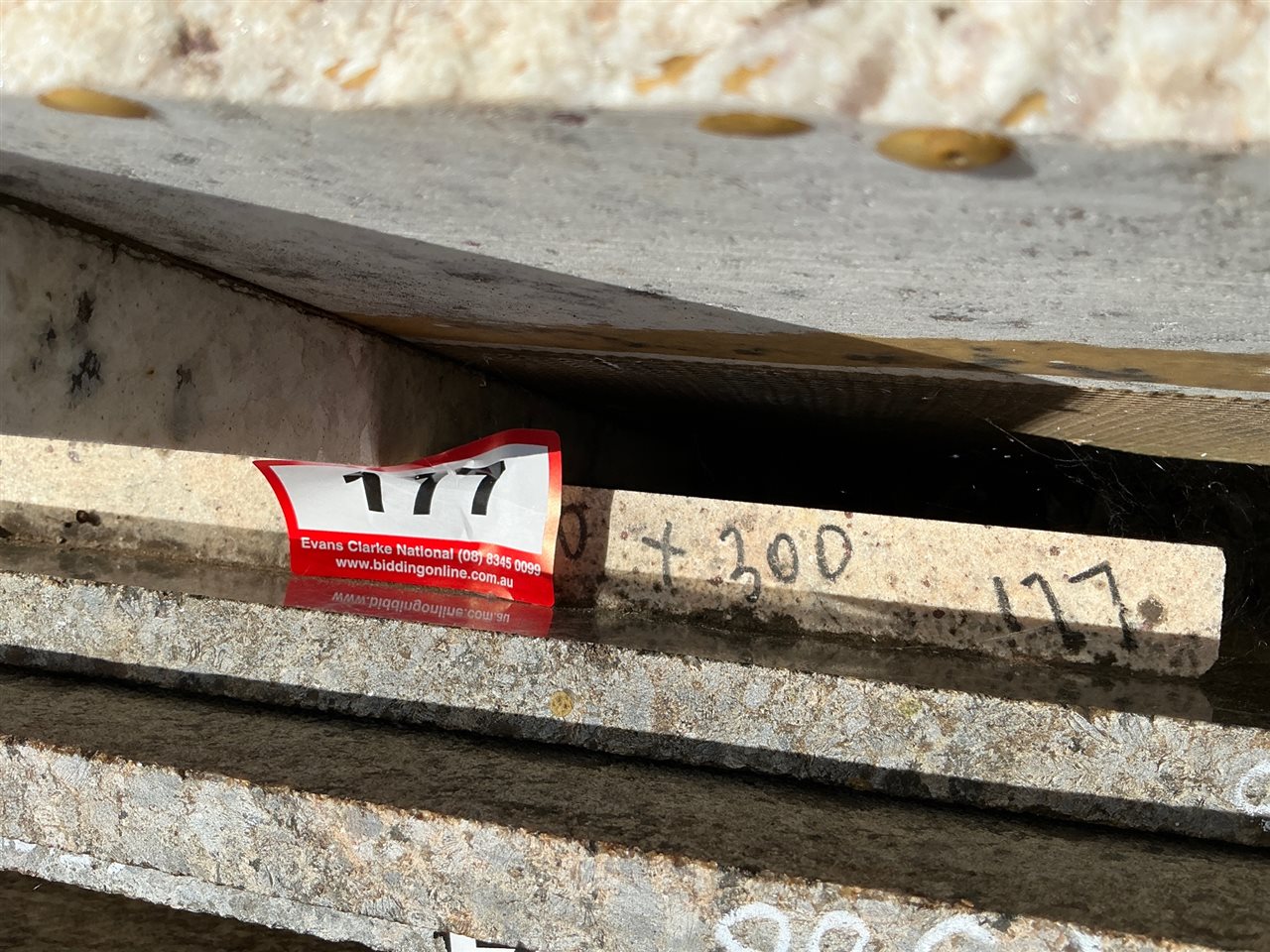 Granite Slab, Cream, 2000 x 300 x 30mm approx.