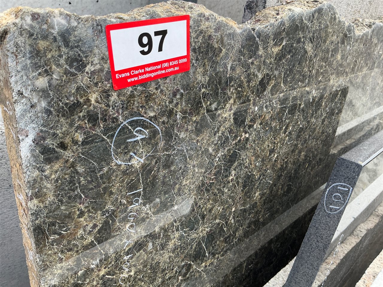 Granite Slab, Dark Green, 1900 x 1000 x 30mm approx.