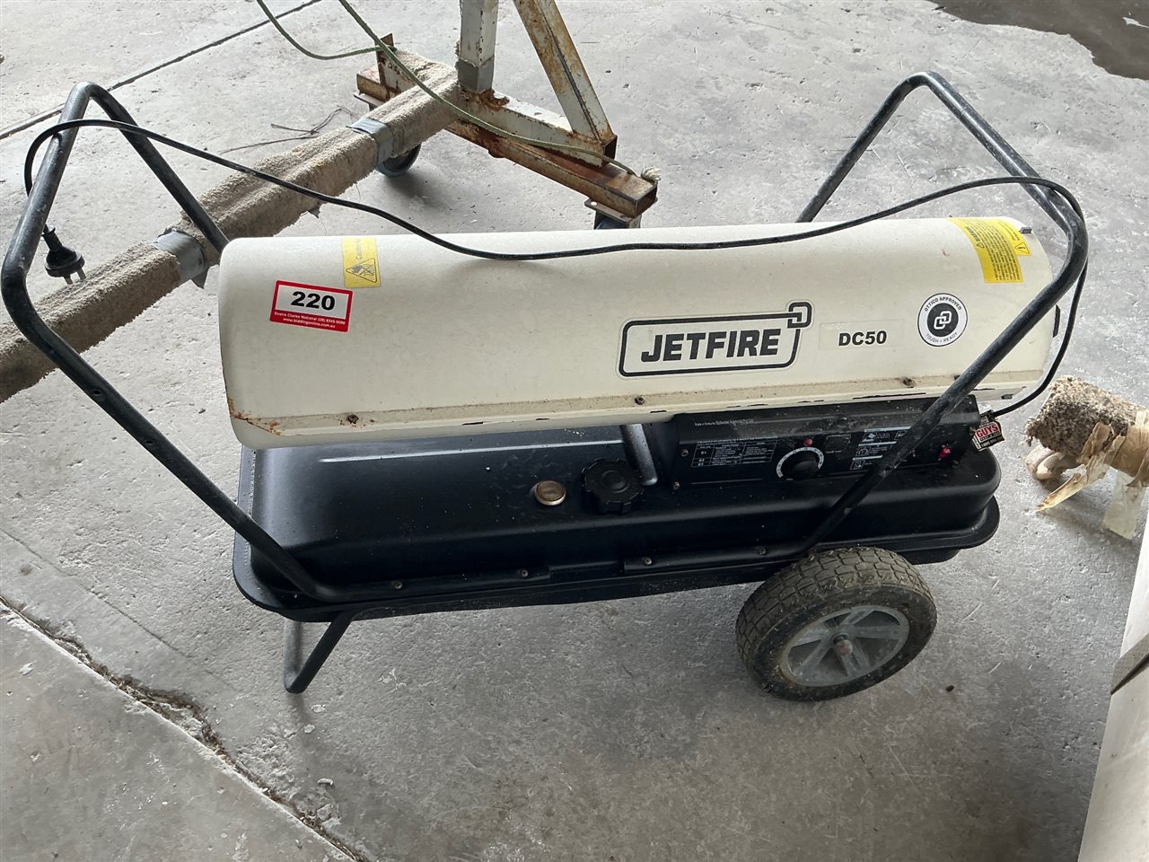 Jet Fire Factory Heater - dc 50 - Diesel / 240 Volt