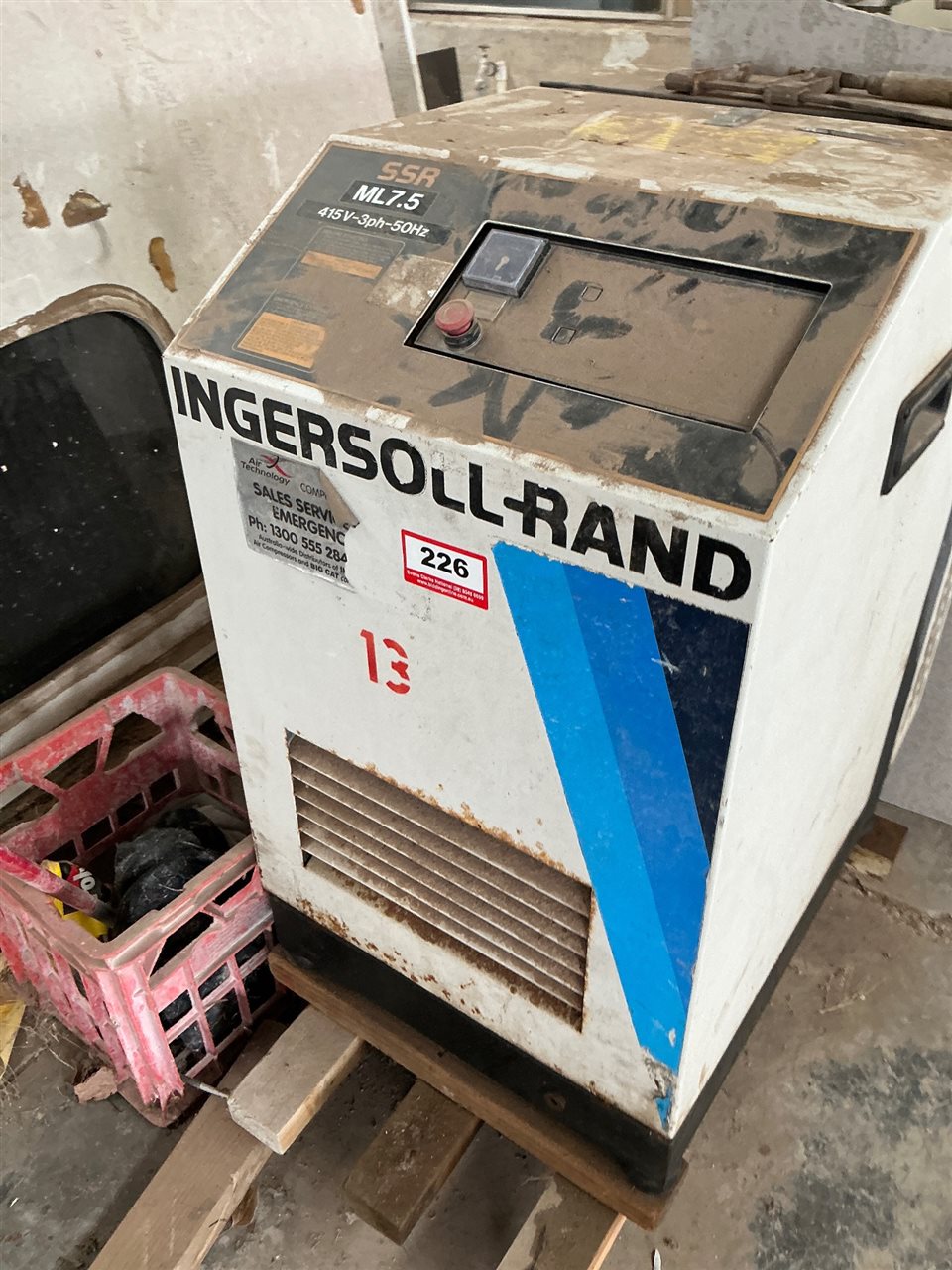 Ingersoll- Rand Compressor Model ML7.5 -3 Phase -415 Volt