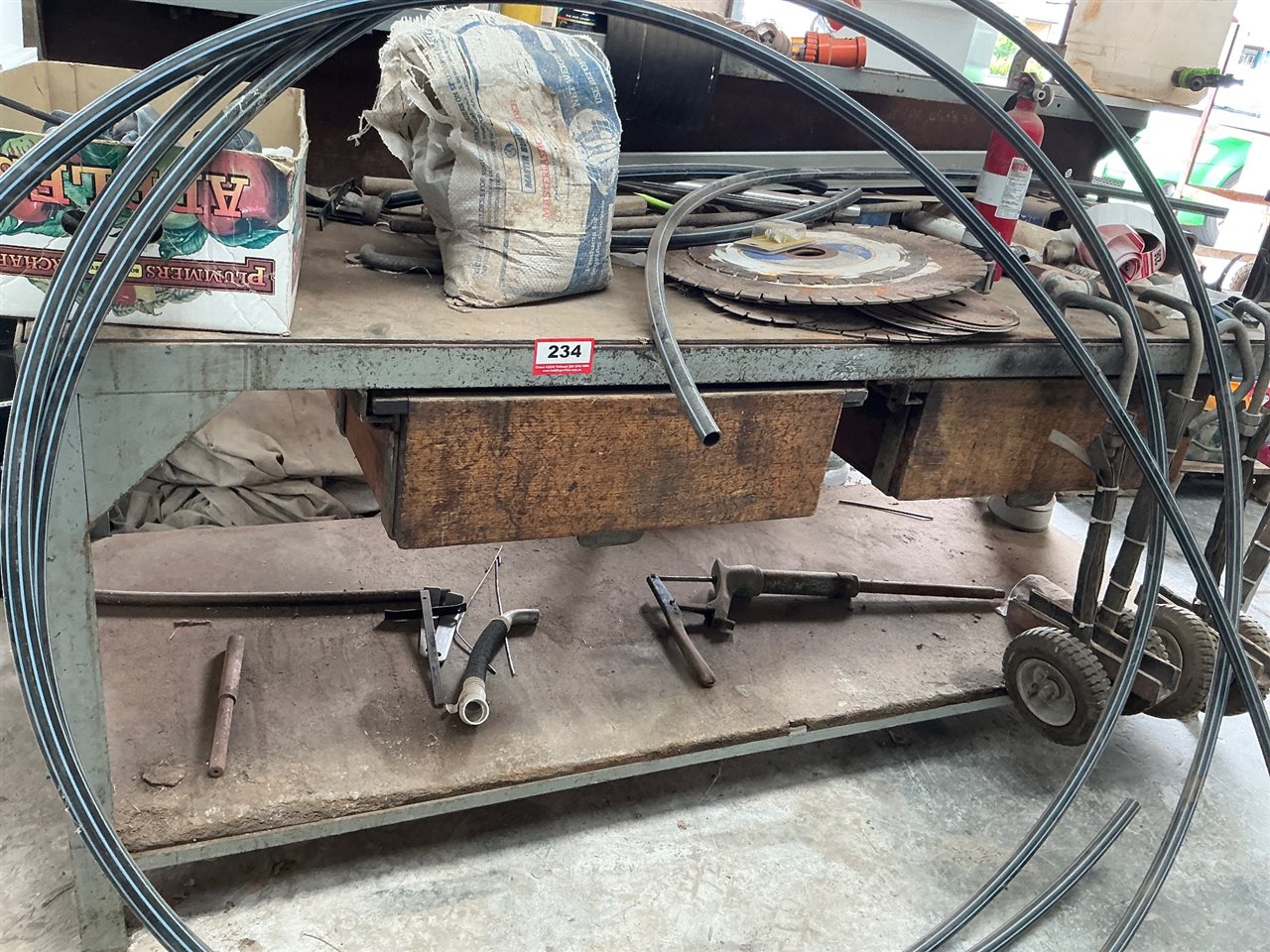 Steel Workbench 2150 Xx800 x 850 mm H - Contents Not Included