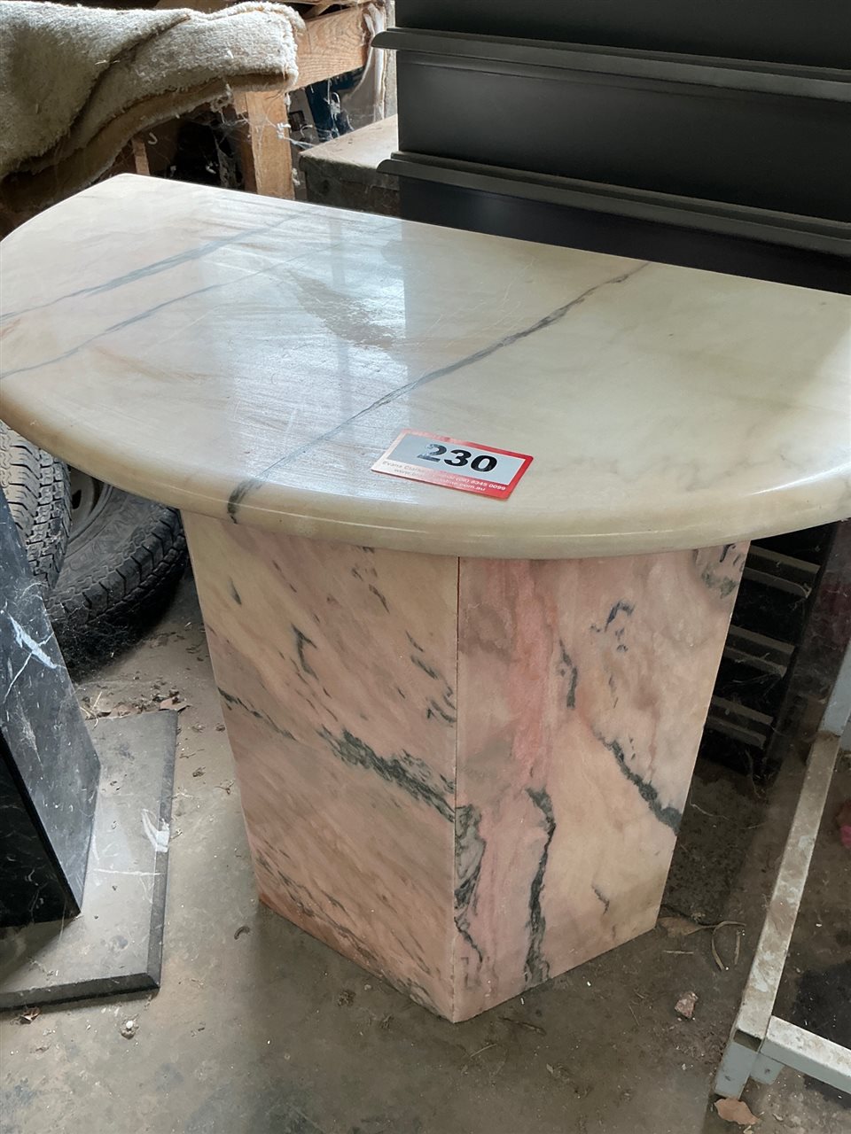 Marble Hall Table - 800 x 700 mm H