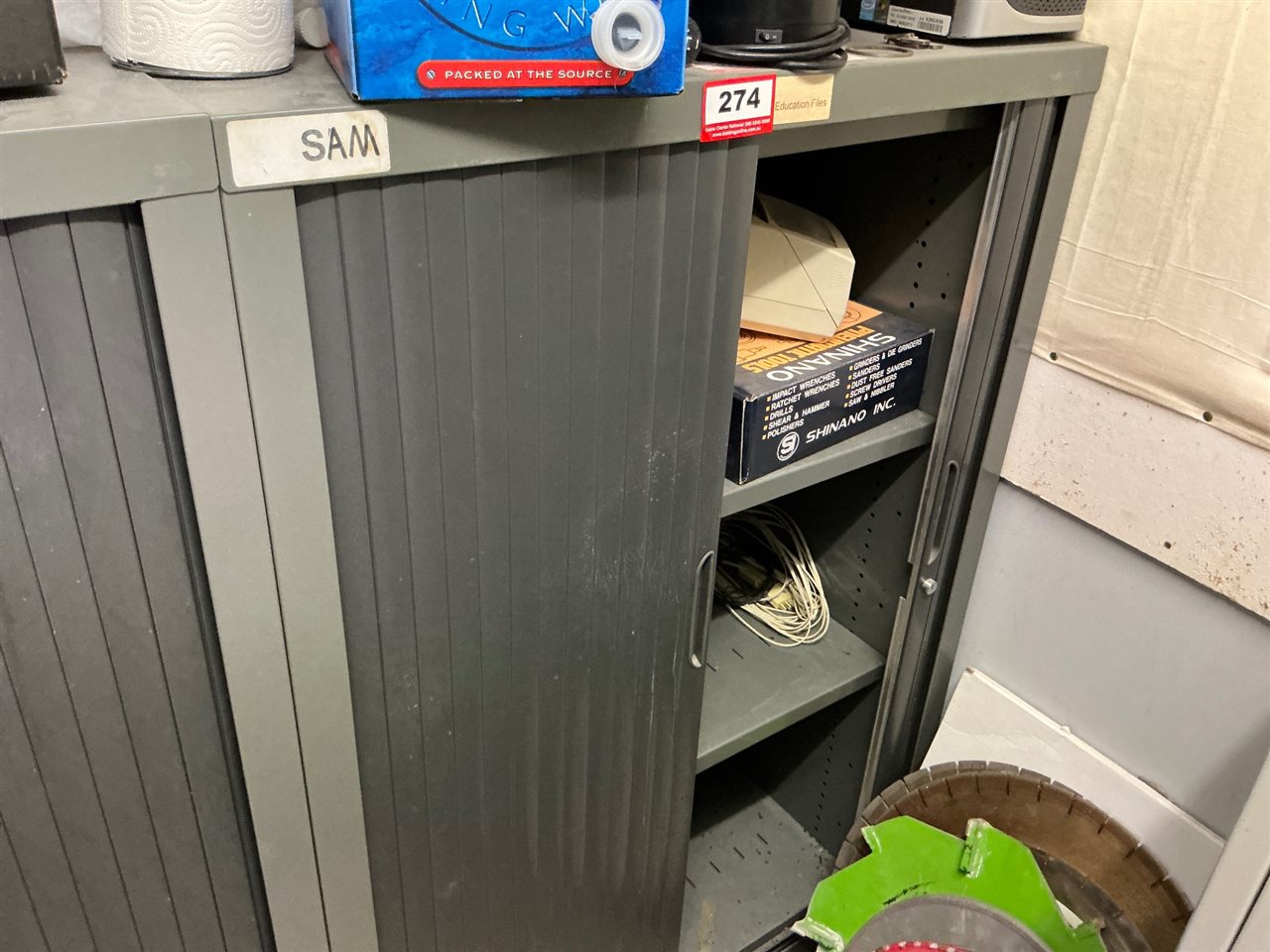 Tambour Filing Cabinet - 900 x 500 x 1300 mm H