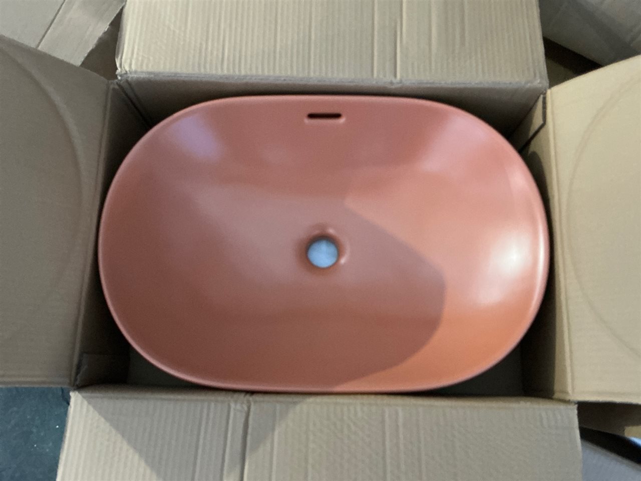 Seima OBELLO 551 Basin Inset, s/ellipse, OF, Terracotta, Sold Per Each, RRP $450 Thumbnail