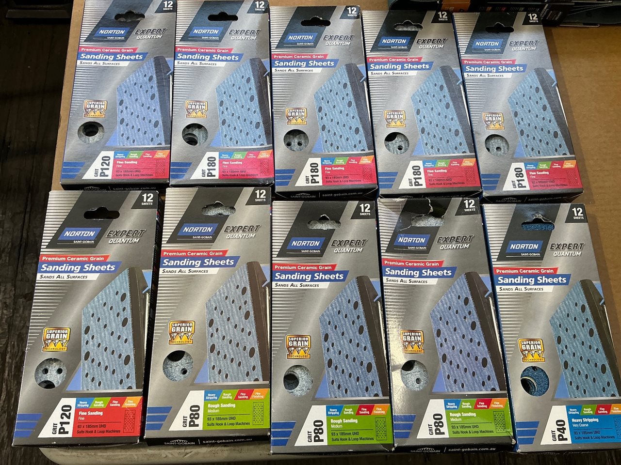 Sanding Sheets -  Quantity of 10- Asstd. Grit