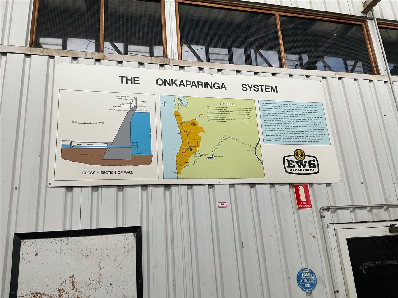 Early OnKaparinga Water System Sign - Approx 3 M x 1200 mm