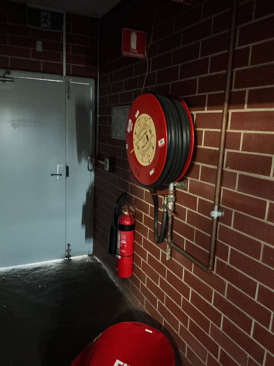 Fire Hose Reel and 1 Fire  Extinguisher