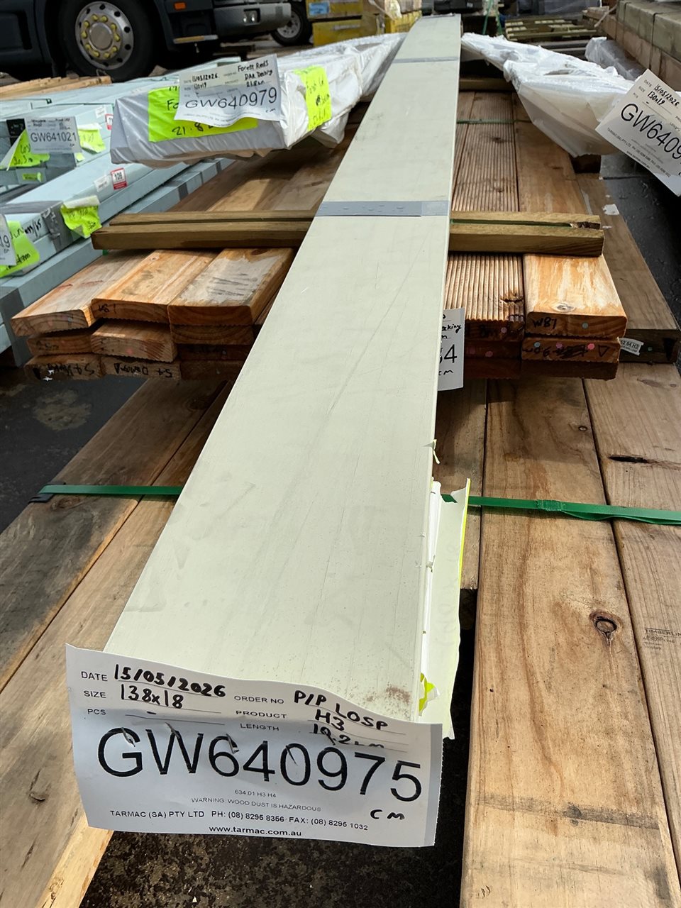 138 x 18, Primed and Painted LOSP Treated Pine, Mixed Lengths, 10.2 Lin Metres Total PK# GW640975 Thumbnail